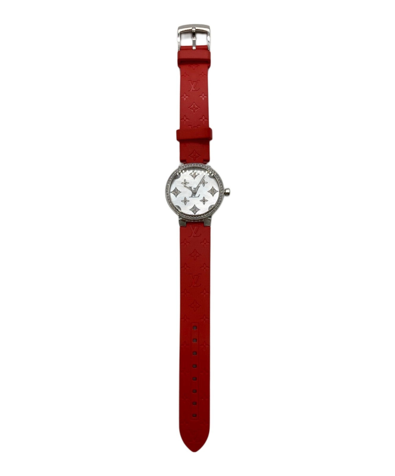 Louis Vuitton Tambour Slim Diamond Bezel Qa109