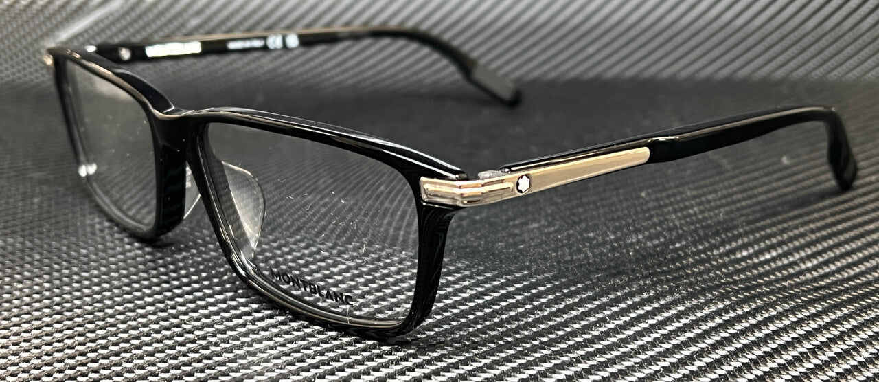 Mont Blanc Mb0217Oa 001 Black Silver Men'S Extra