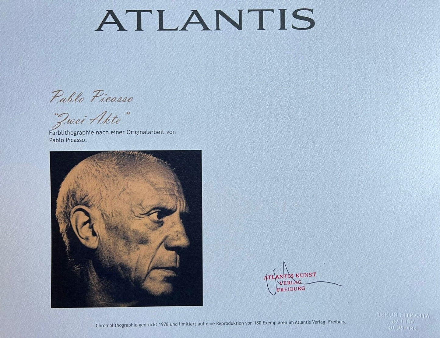 Pablo Picasso Lithograph Coa 180Es