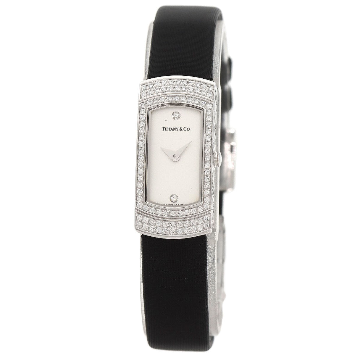 Tiffany&Co. Cocktail Watch Full Diamond Watches K18 White Gold/Leather Ladies