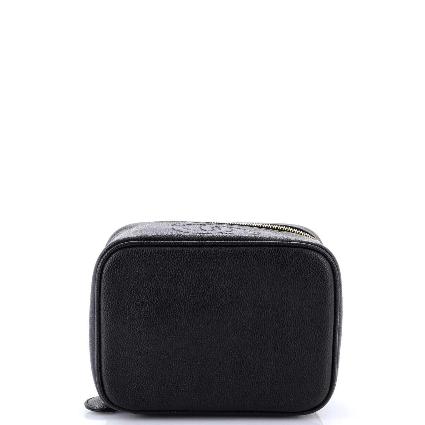 Chanel Vintage Timeless Cosmetic Case Caviar Medium