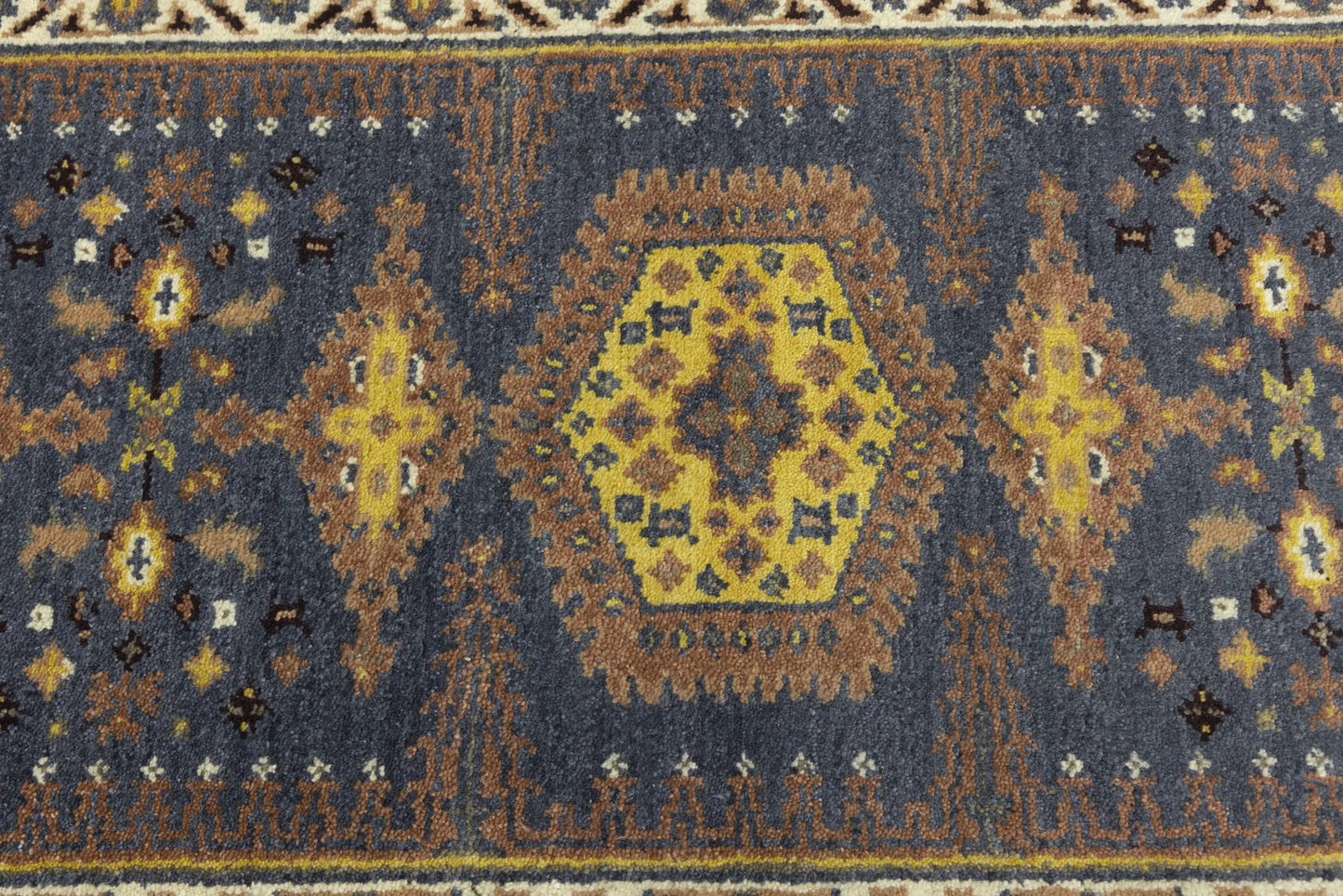 Indo-Viss Oriental Runner Rug Tribal Geometric
