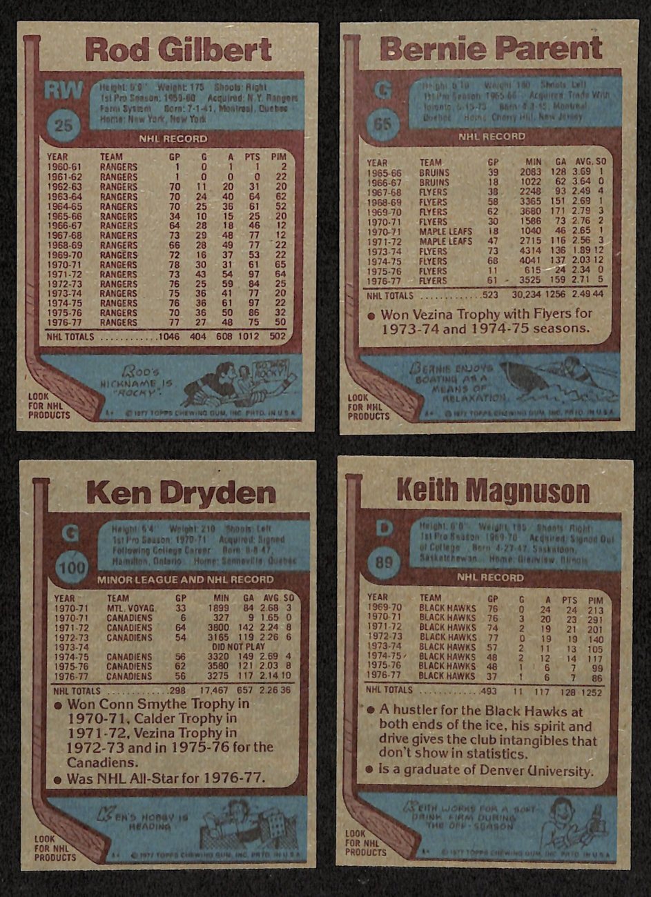 1977-78 Topps Hockey Cards Complete Set (1-264)