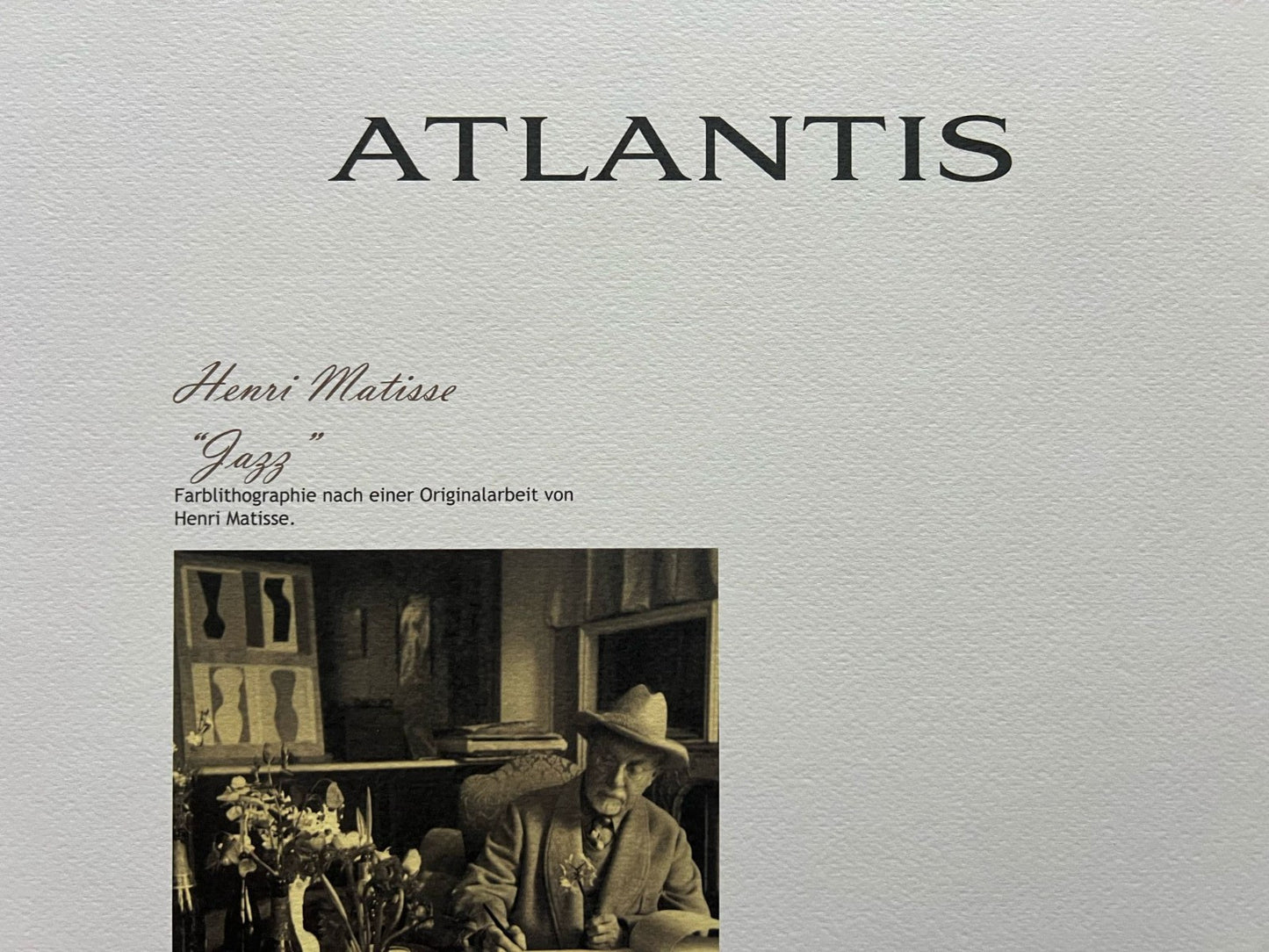 Henri Matisse Lithograph 'Jazz' 180 Ex Coa Signed