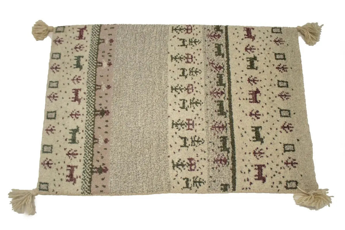 2X3 ft Pair of Hand-Knotted Tribal Plush Gabbeh