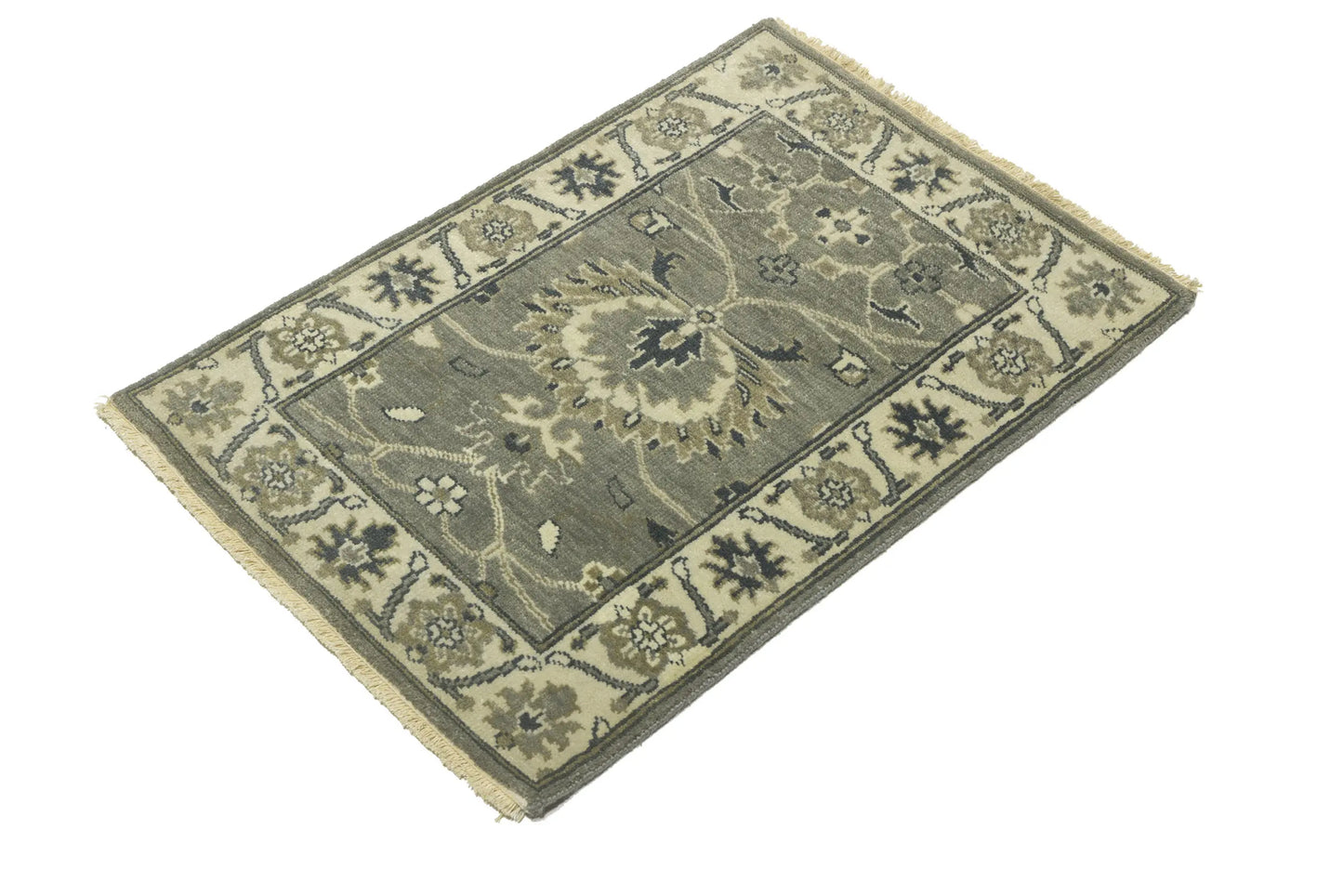 2X3 Ft Handmade Oushak Chobi Peshawar Oriental