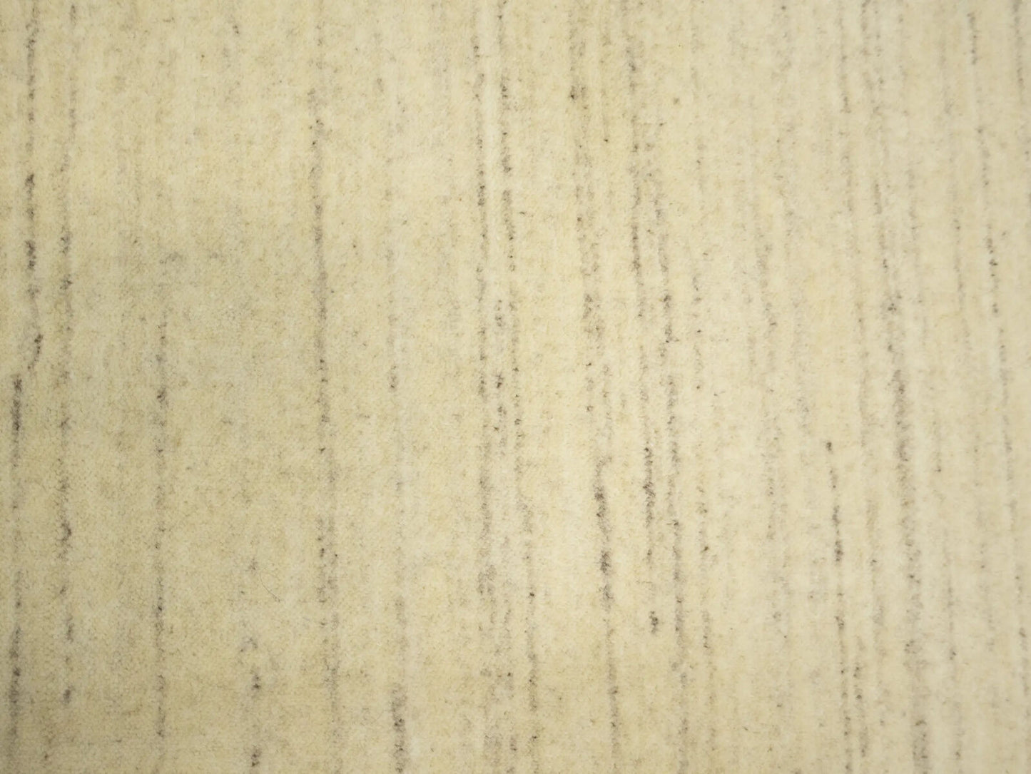 Cream Solid Hand-Loomed 8X8 Gabbeh Wool Rug