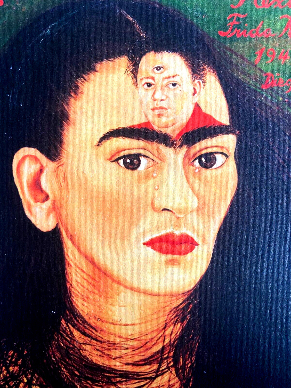 Frida Kahlo Lithograph 'Diego And I' Coa Numbered