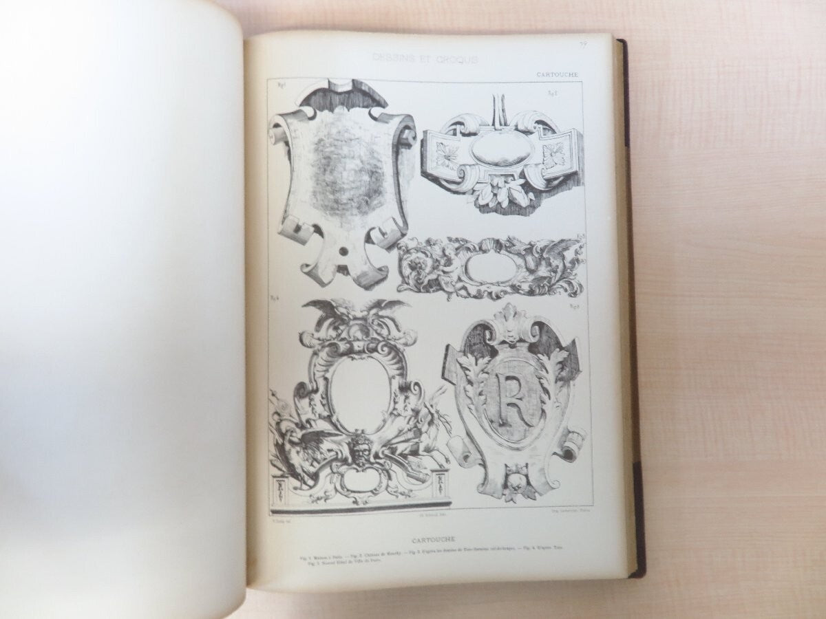 Henry Guedy Dessins Et Croquis D'Architecture Et D'Ornementation (Original 20Th)