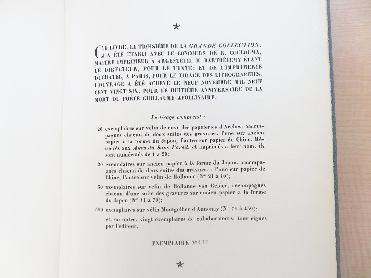 Raoul Dufy - Guillaume Apollinaire Le Poete Assassine Collection Of Lithograph