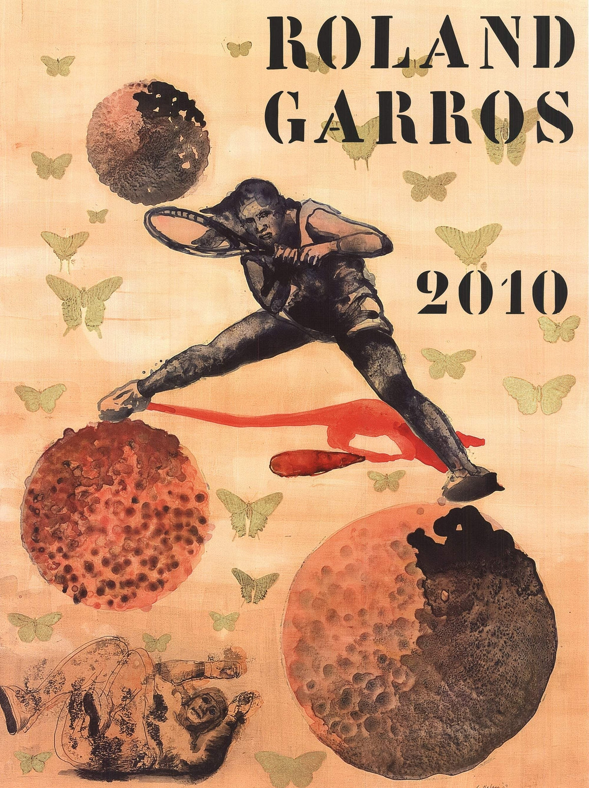 Nalini Malani Roland Garros French Open Signed " Offset Lithograph