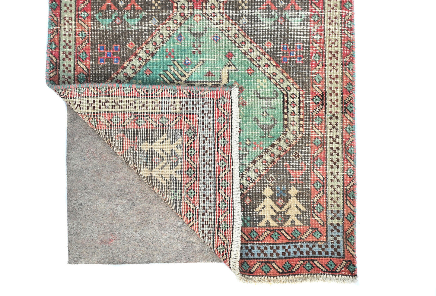 Vintage Oriental Runner Rug Tribal Farmho Hallway