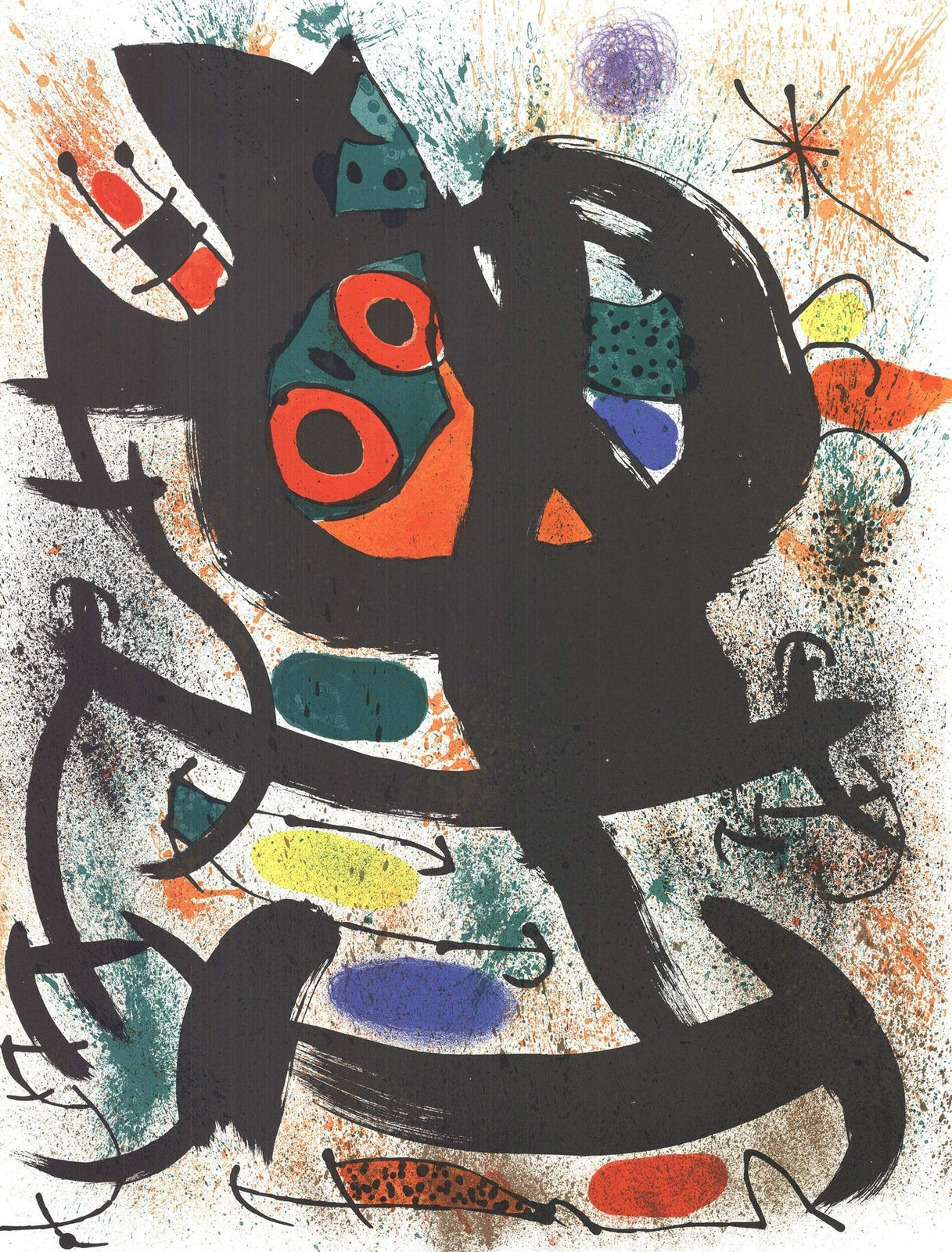 Joan Miro Pasadena Art Museum Exhibition " Lithograph Abstract