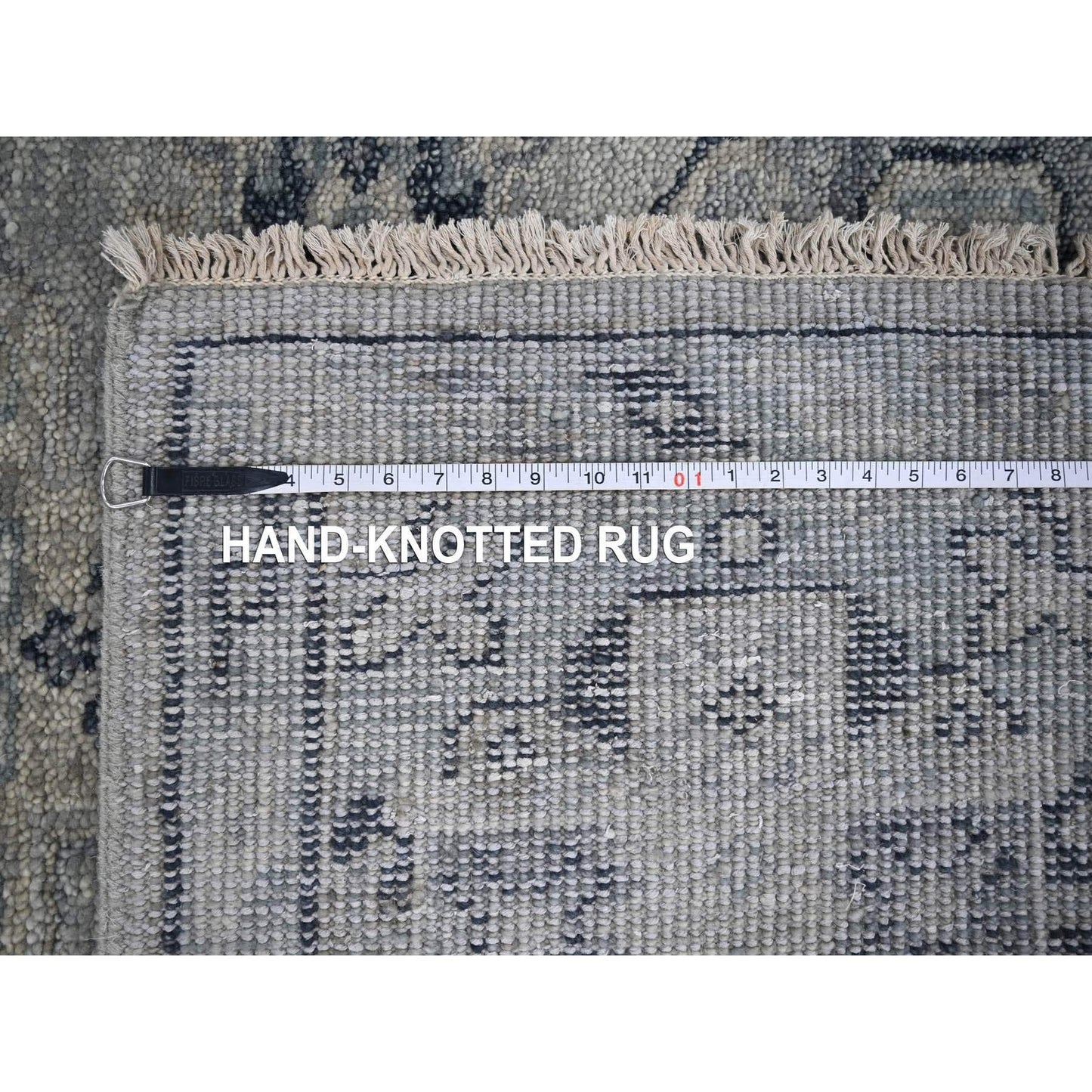 5'10"X8'10" Silver Gray Natural Wool Hand Knotted Anatolian Design Rug