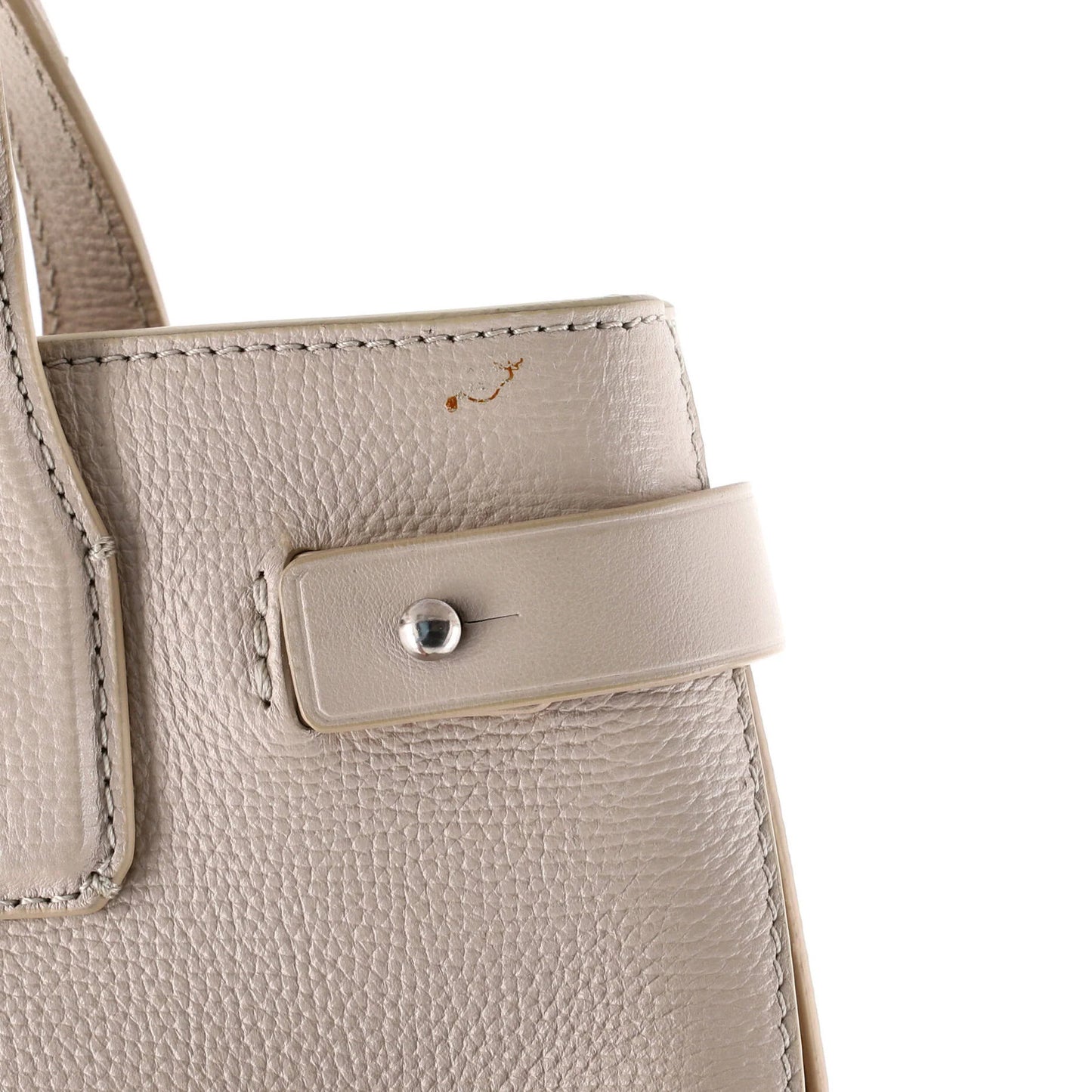 Burberry Banner Nm Tote Leather With Vintage Check Canvas Small