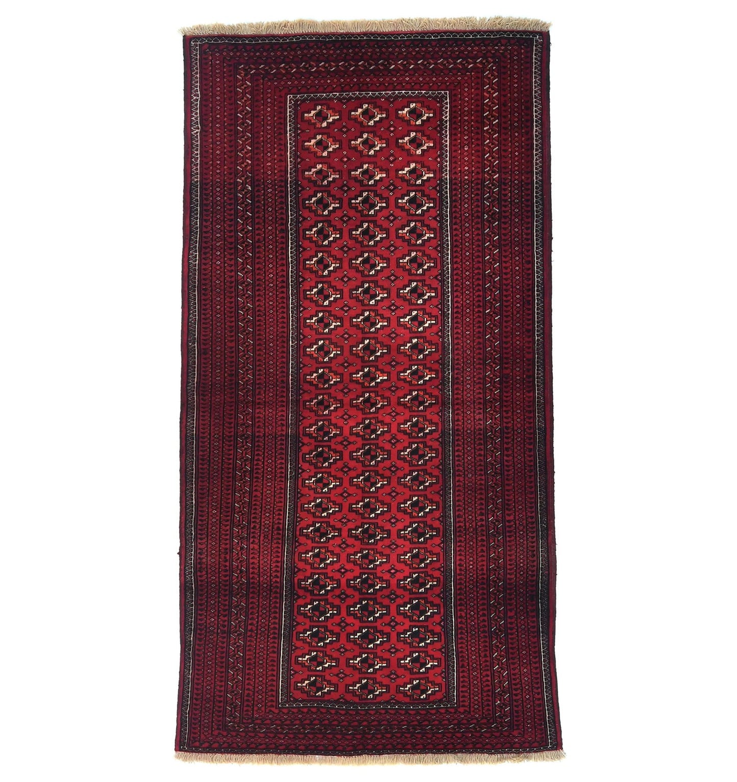 Hand-Knotted Vintage Style Tribal Geometric