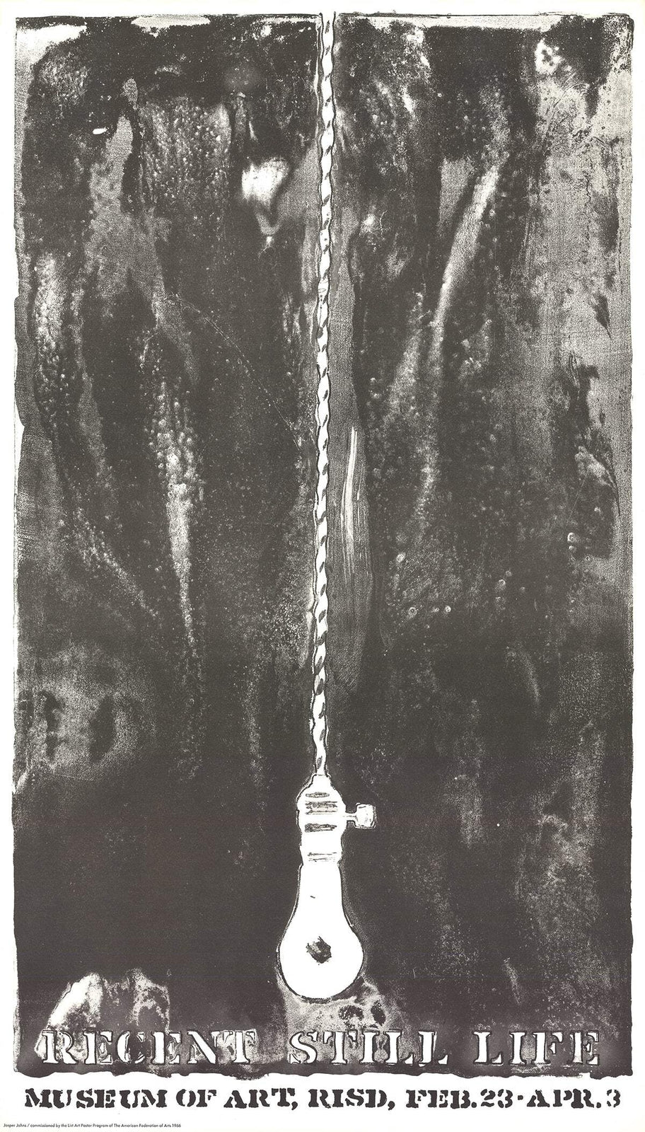 Jasper Johns Recent Still Life (Light Bulb) " Lithograph Pop Art Bl