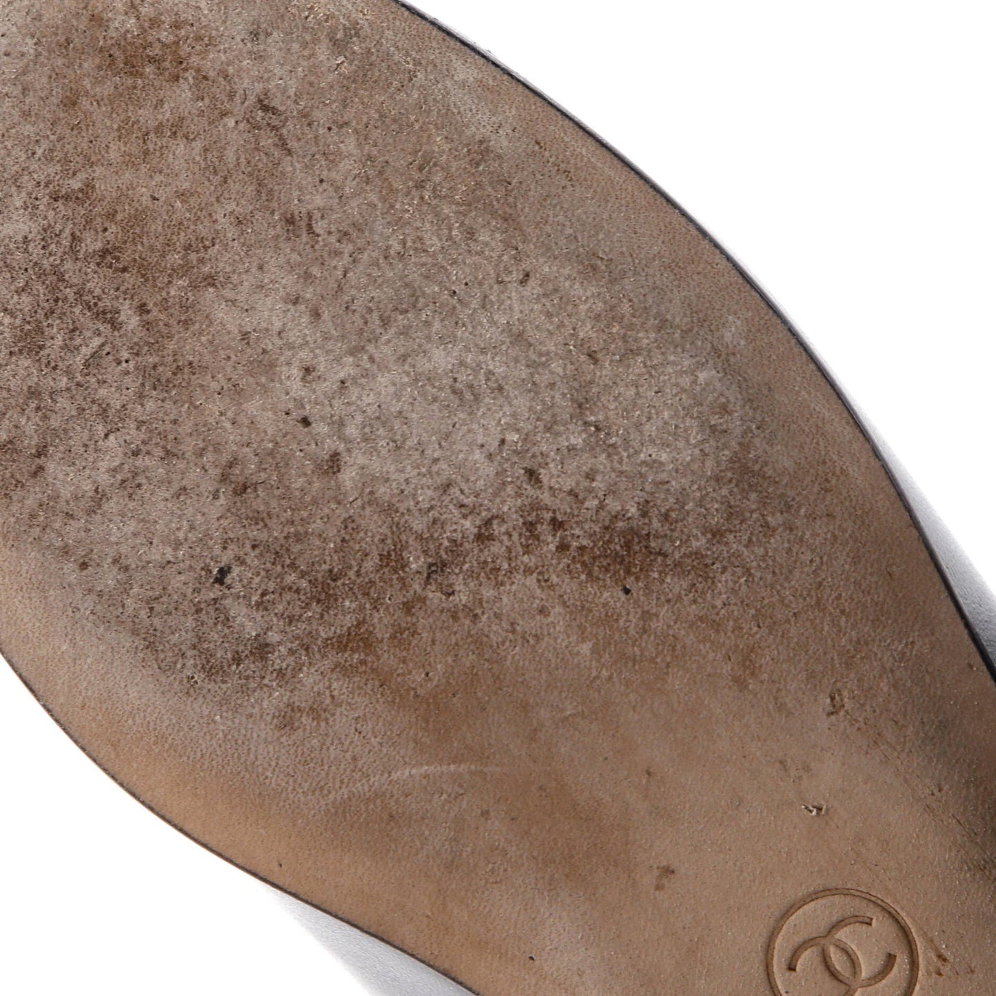 Chanel Women'S Cc Cap Toe Bow Ballerina Flats Leather