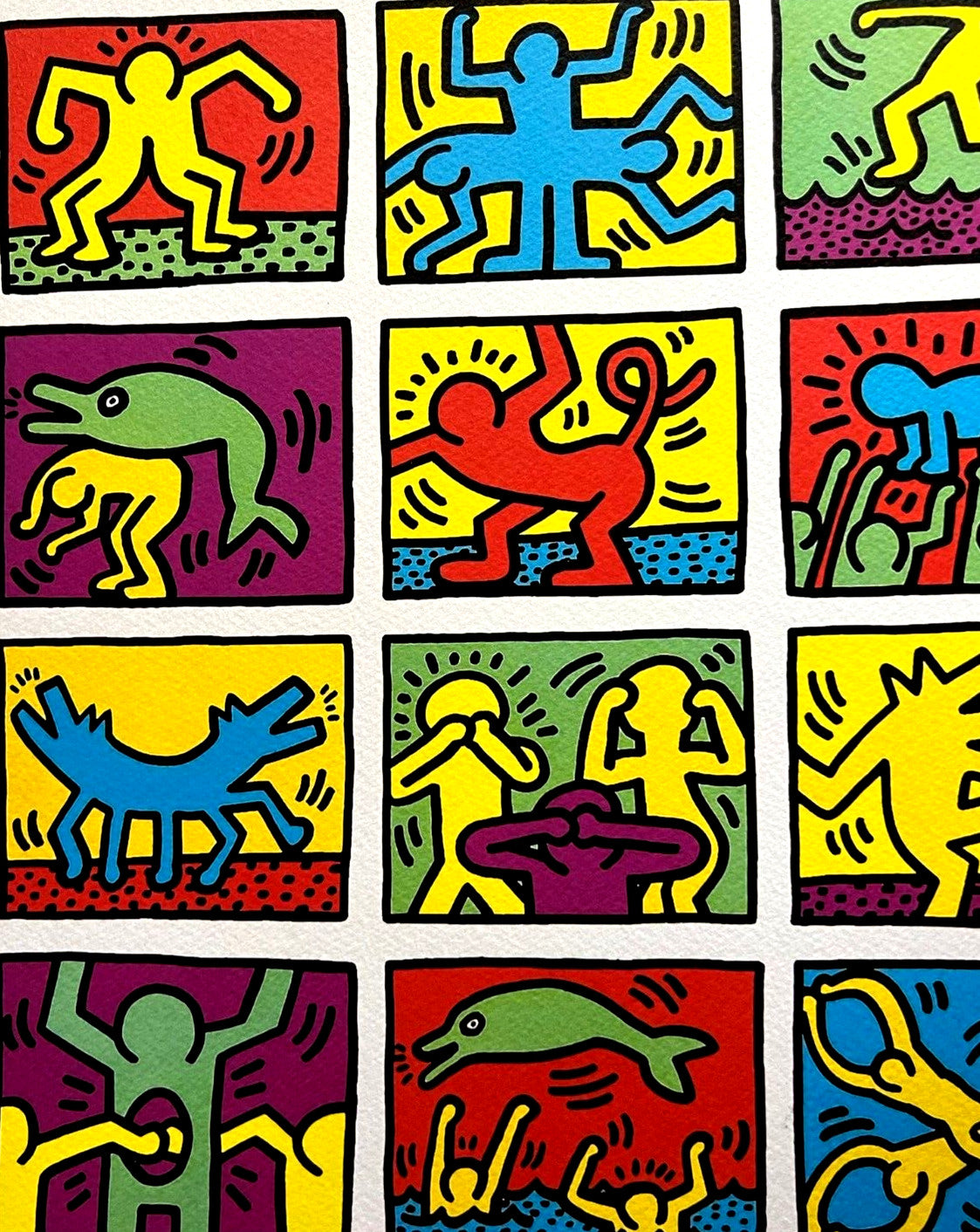 Keith Haring Lithograph From An Painting Coa
