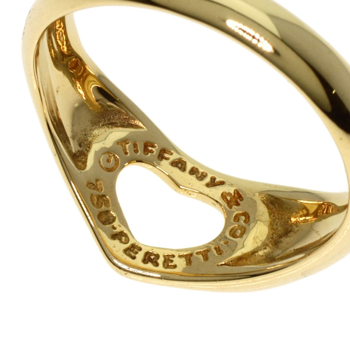 Tiffany&Co. Open Heart Ring K18 Yellow Gold