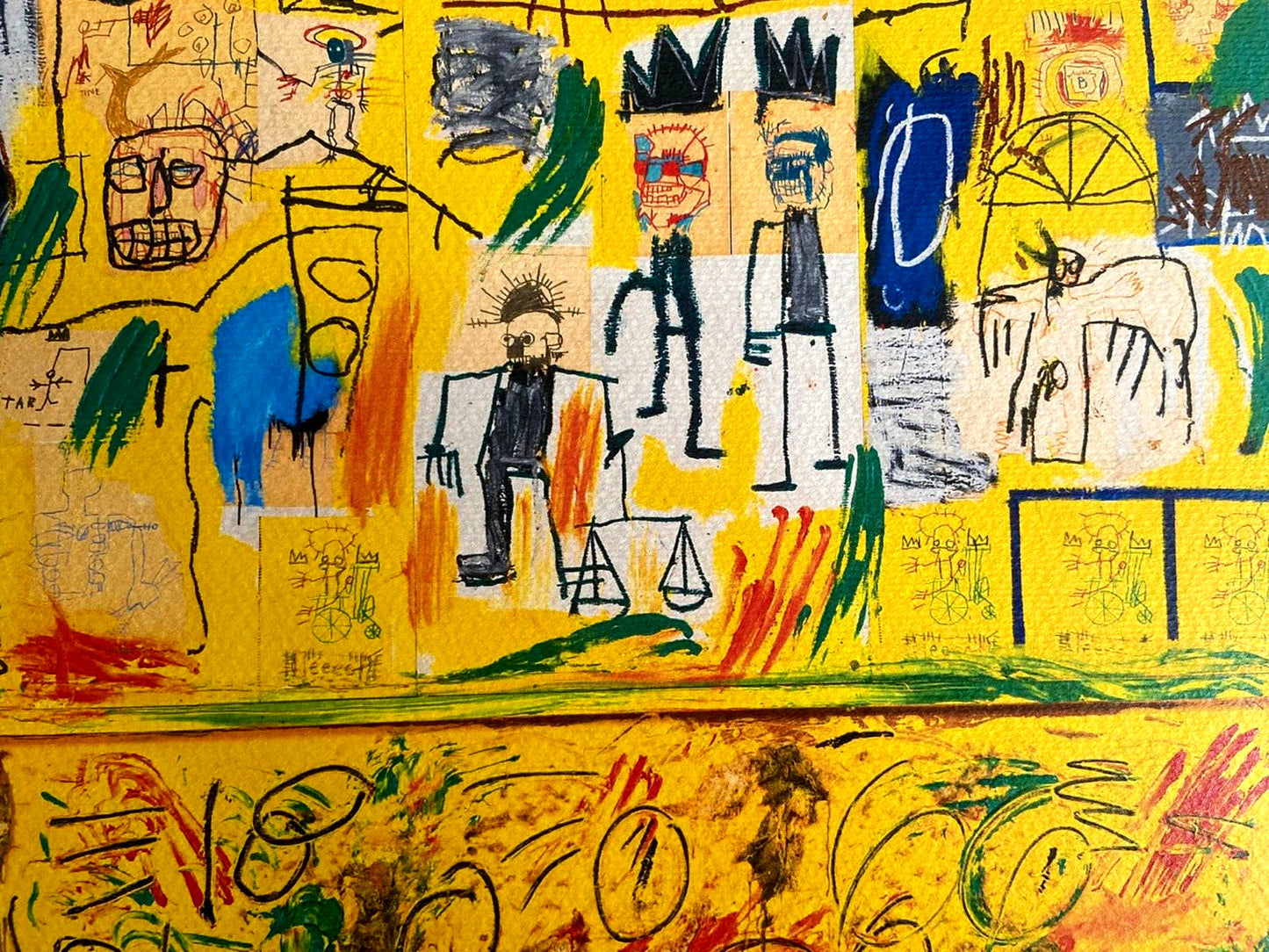 Jean-Michel Basquiat Lithograph Coa Signed (Willem De Kooning)