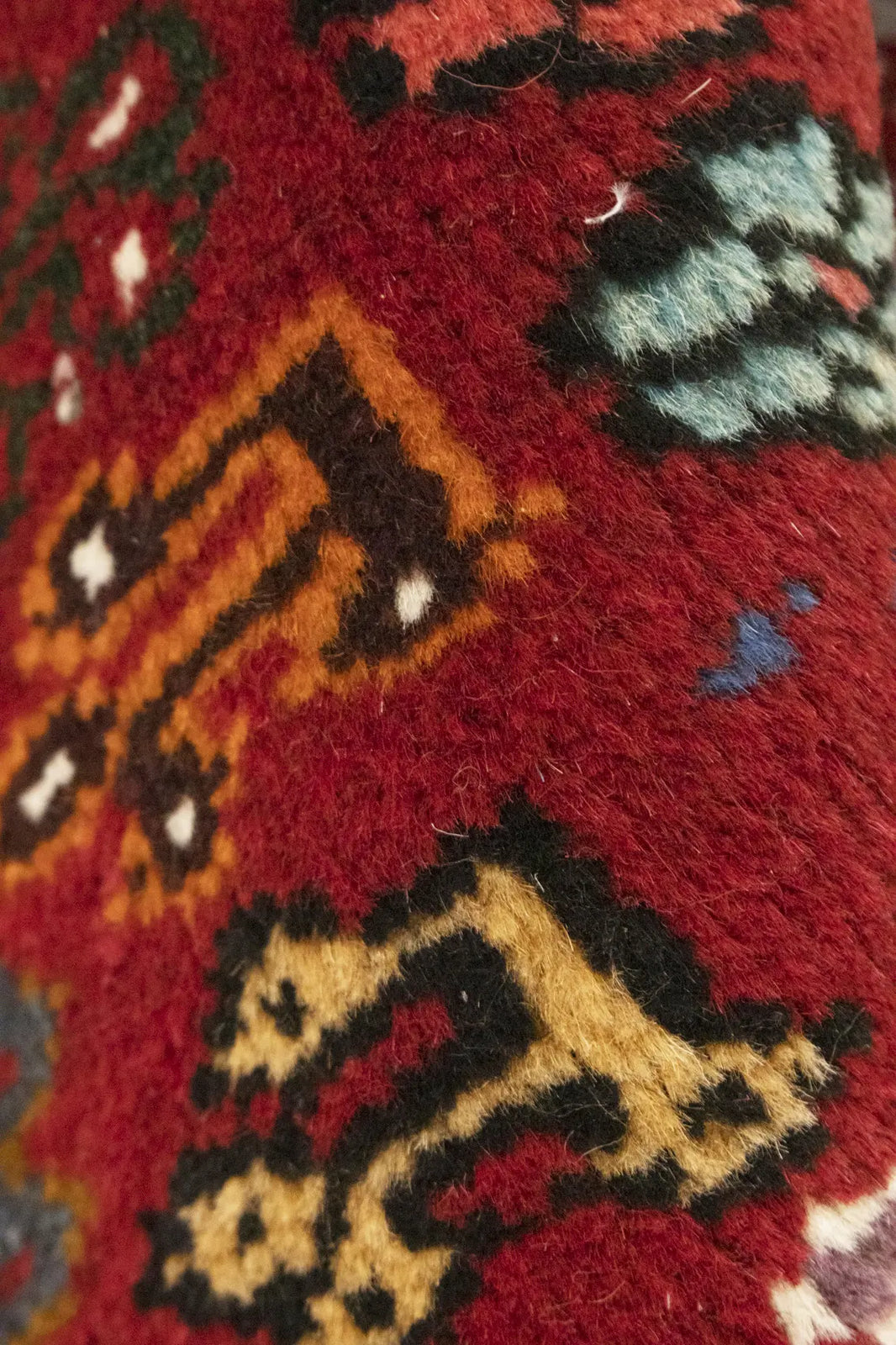 3'5X5 Ft Hand-Knotted Red Tribal Geometric