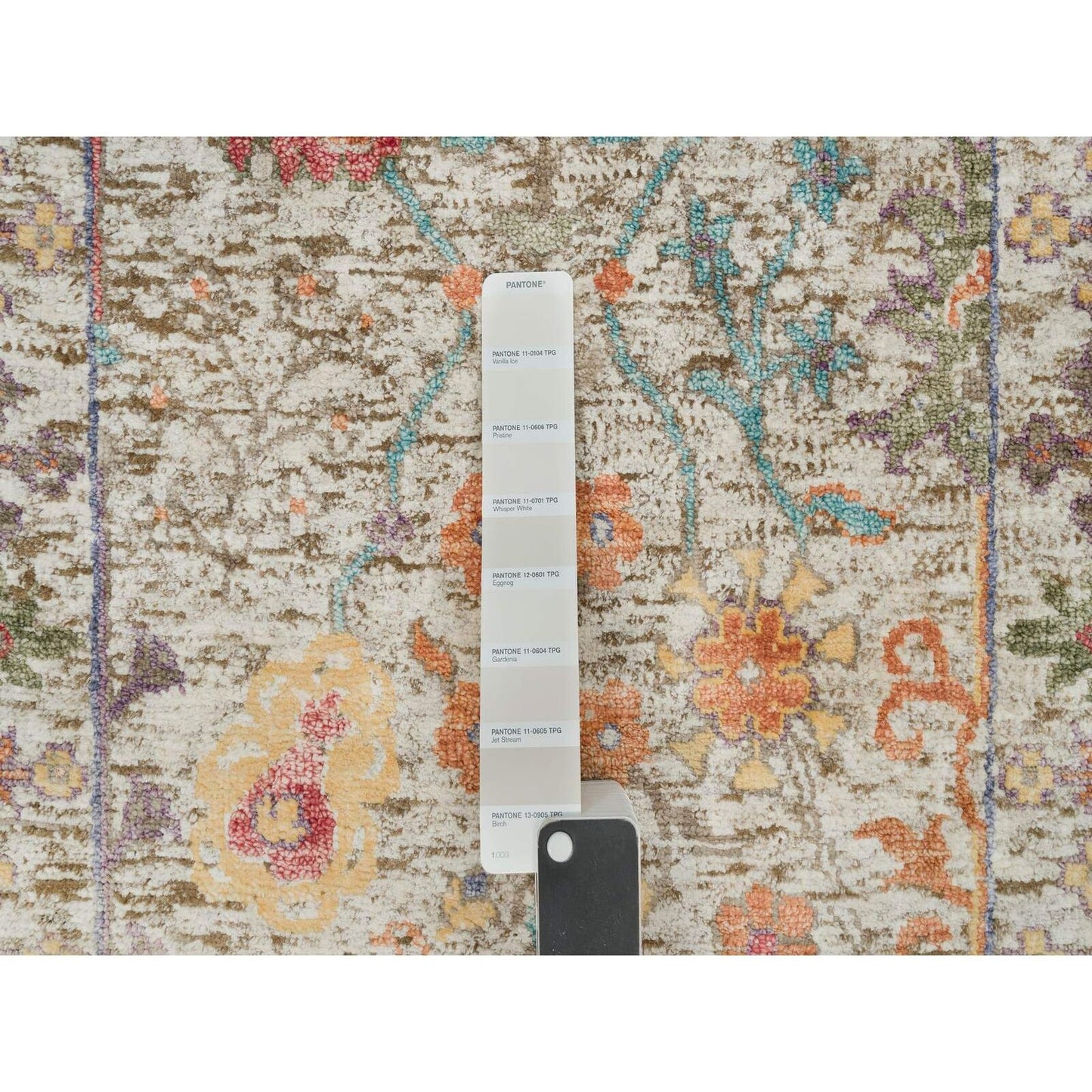 2'6"X25'10" Beige Hand Knotted Directional Silk And Wool Xl Runner Rug