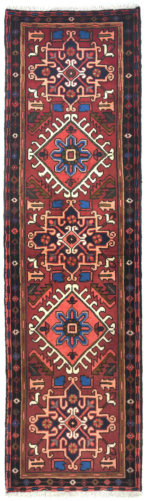 Vintage Tribal Geometric Runner Rug 2X7 Ft Red