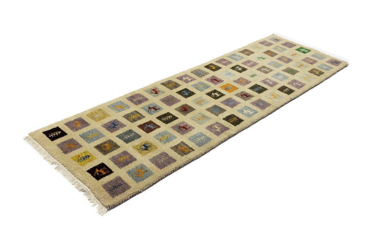 Indo-Gabbeh Pictorial Runner Rug Plush Oriental