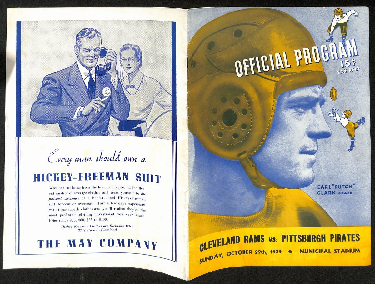1939 Cleveland Rams Vs. Pittsburgh Pirates Nfl