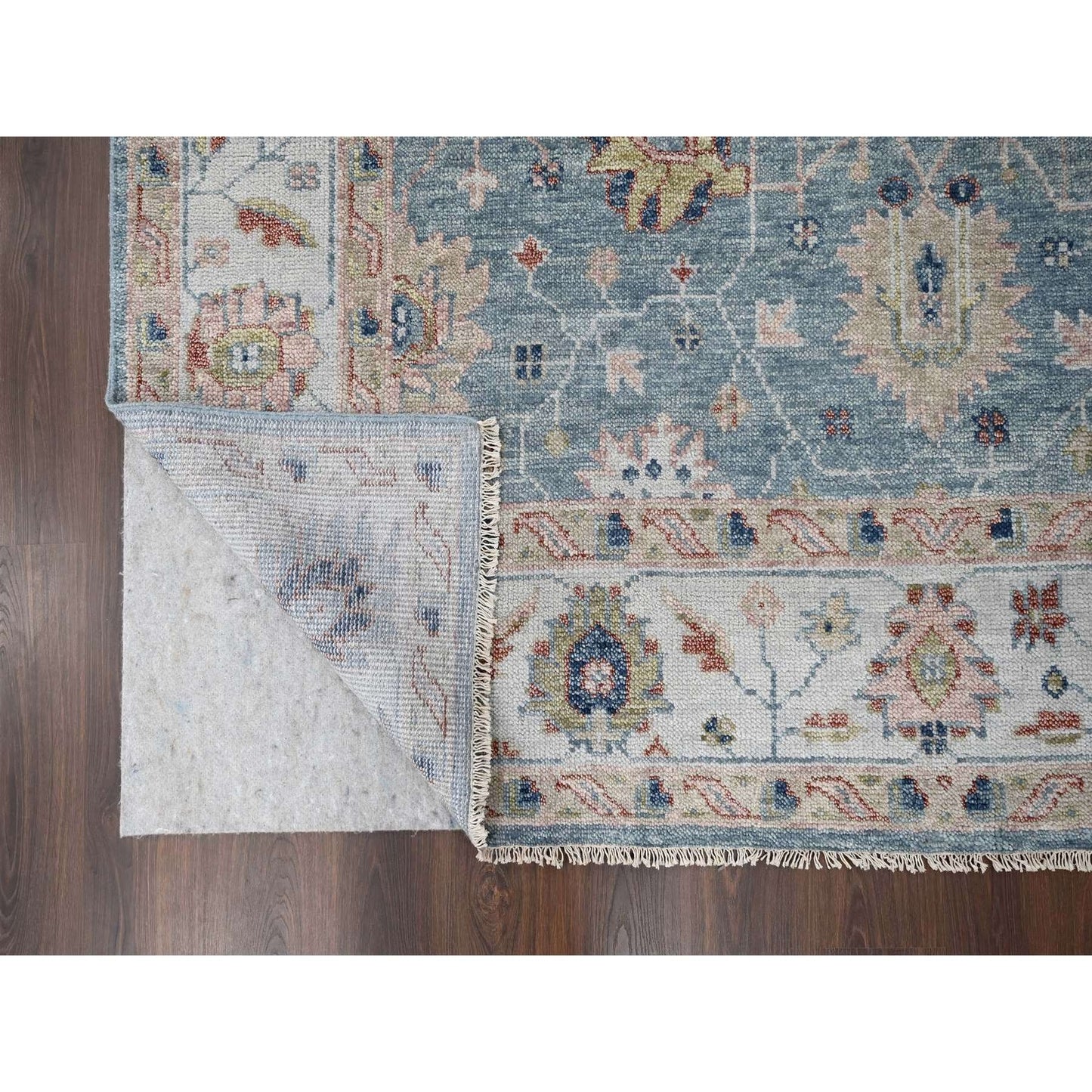 8'9"X12' Nimbus Gray Oushak Design Supple Wool Hand Knotted Oriental Rug