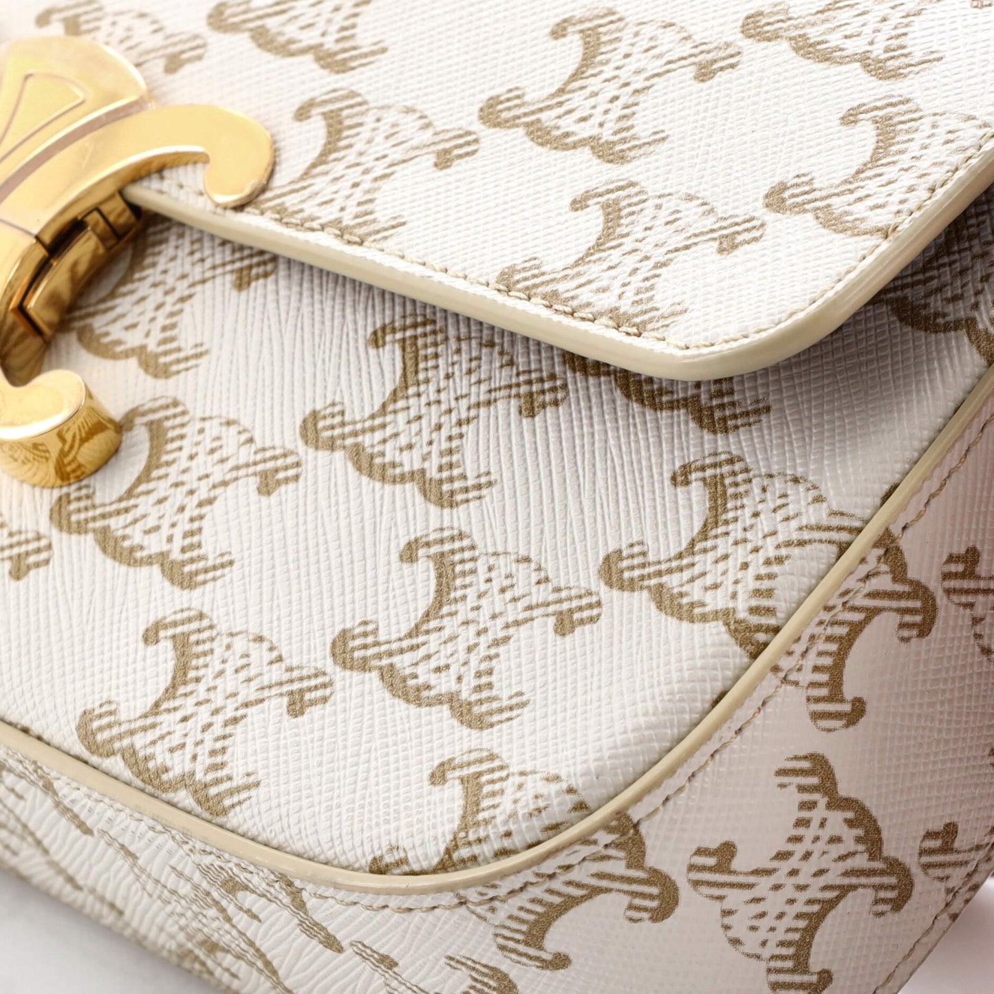 Celine Triomphe East-West Shoulder Bag Triomphe Coated Canvas