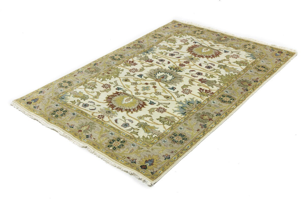 4X6 Ft Hand-Knotted Peshawar Osh Chobi Floral Rug