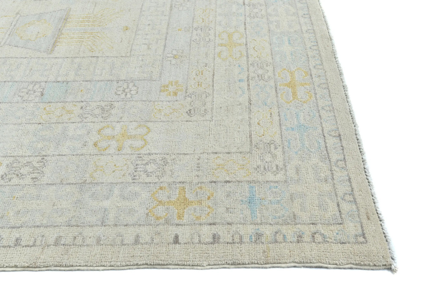 Handspun Wool Oushak Oriental Rug 9X12 Ft Muted