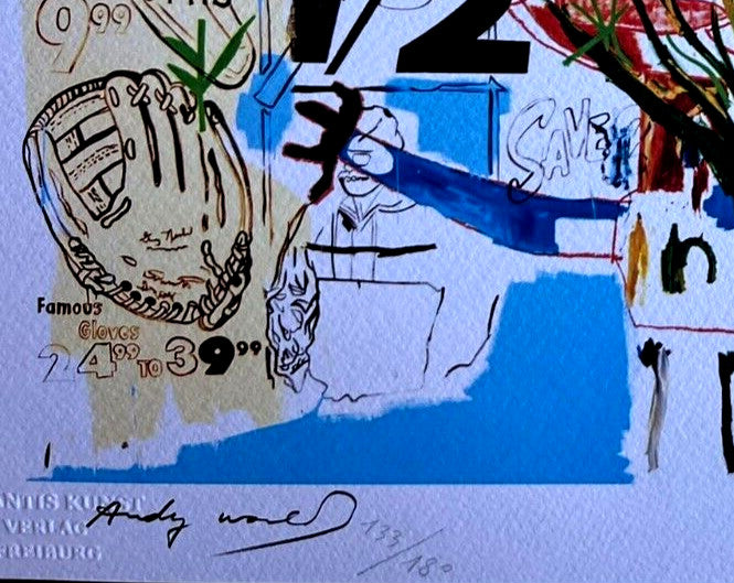 Andy Warhol & Jean-Michel Basquiat Coa Lithograph Signed Numbered