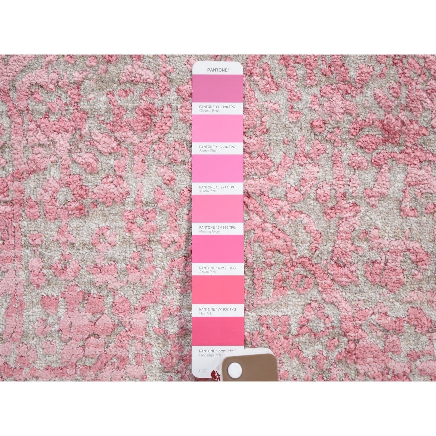 2'8"X11'10" Broken Farsian Design Runner Tone On Tone Wool And Silk Rug