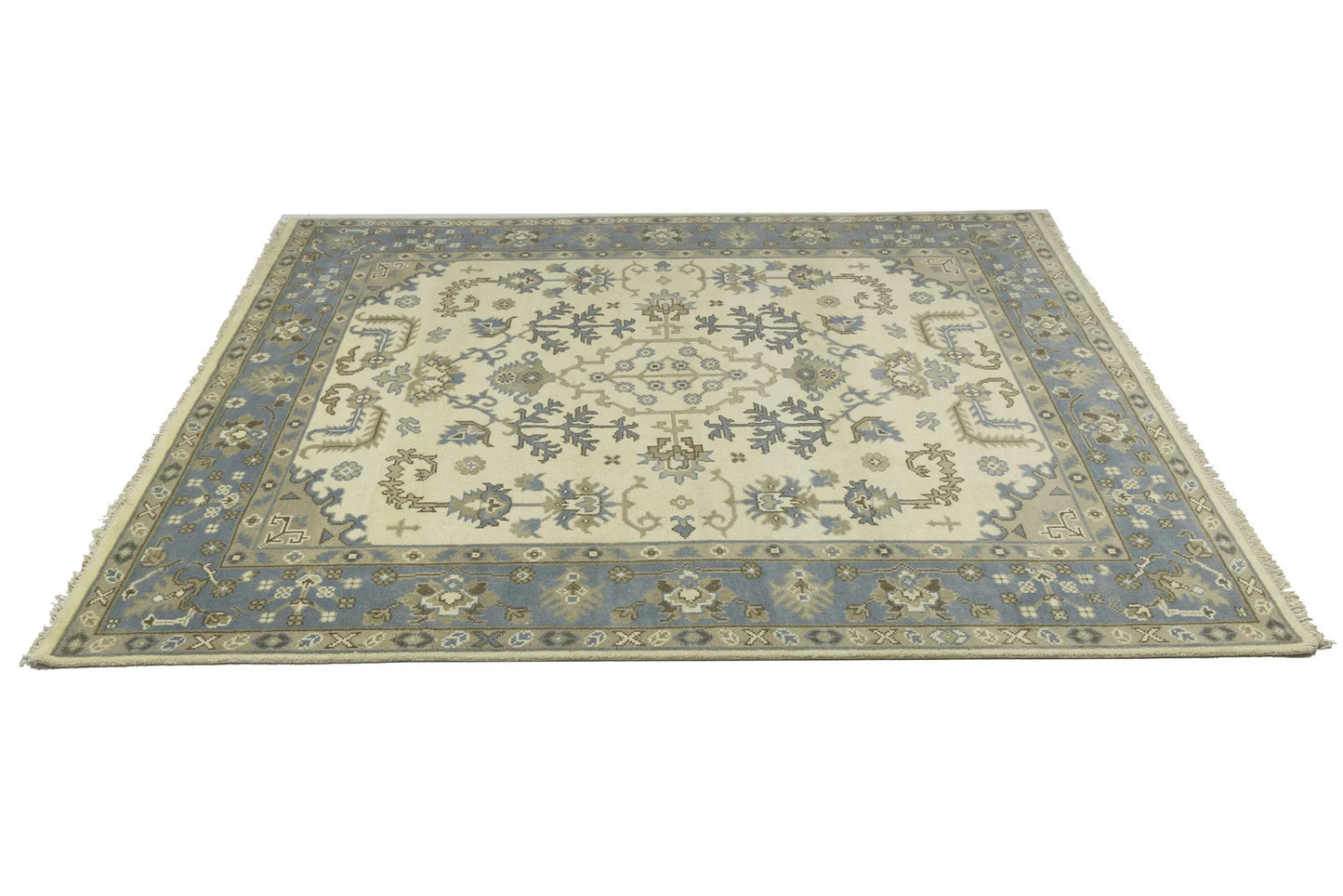 8X10 Ft Oushak Chobi Oriental Rug Floral Design