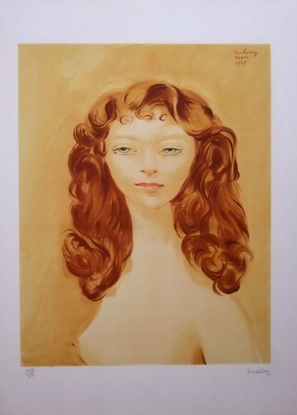 Moise Kisling Lithograph Estampe Women Portrait