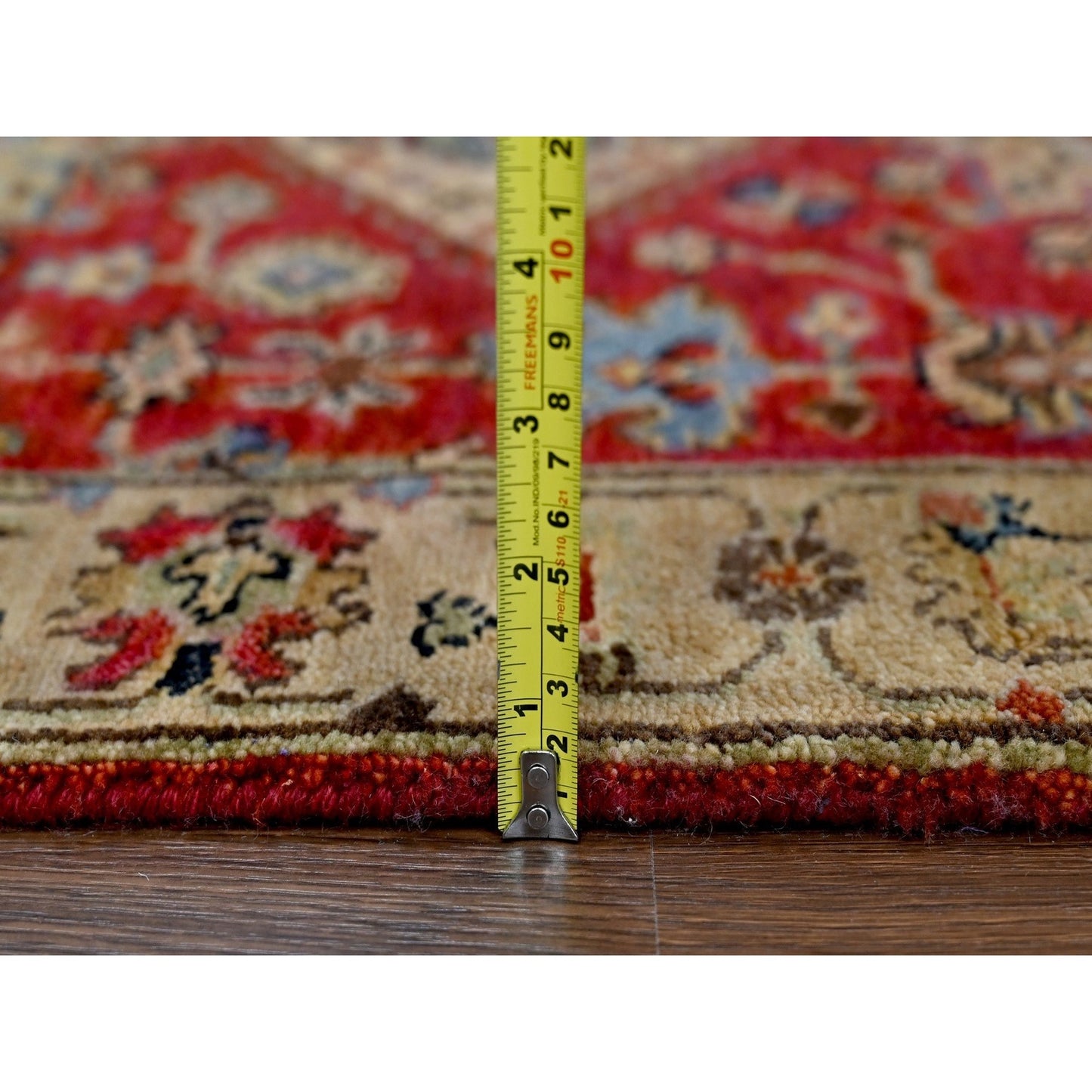 2'7"X12' Red Karjihooz Design Pure Wool Hand Knotted Runner Rug
