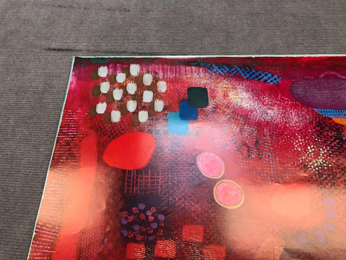 Robert Natkin Untitled " Poster Abstract Multicolor, Red