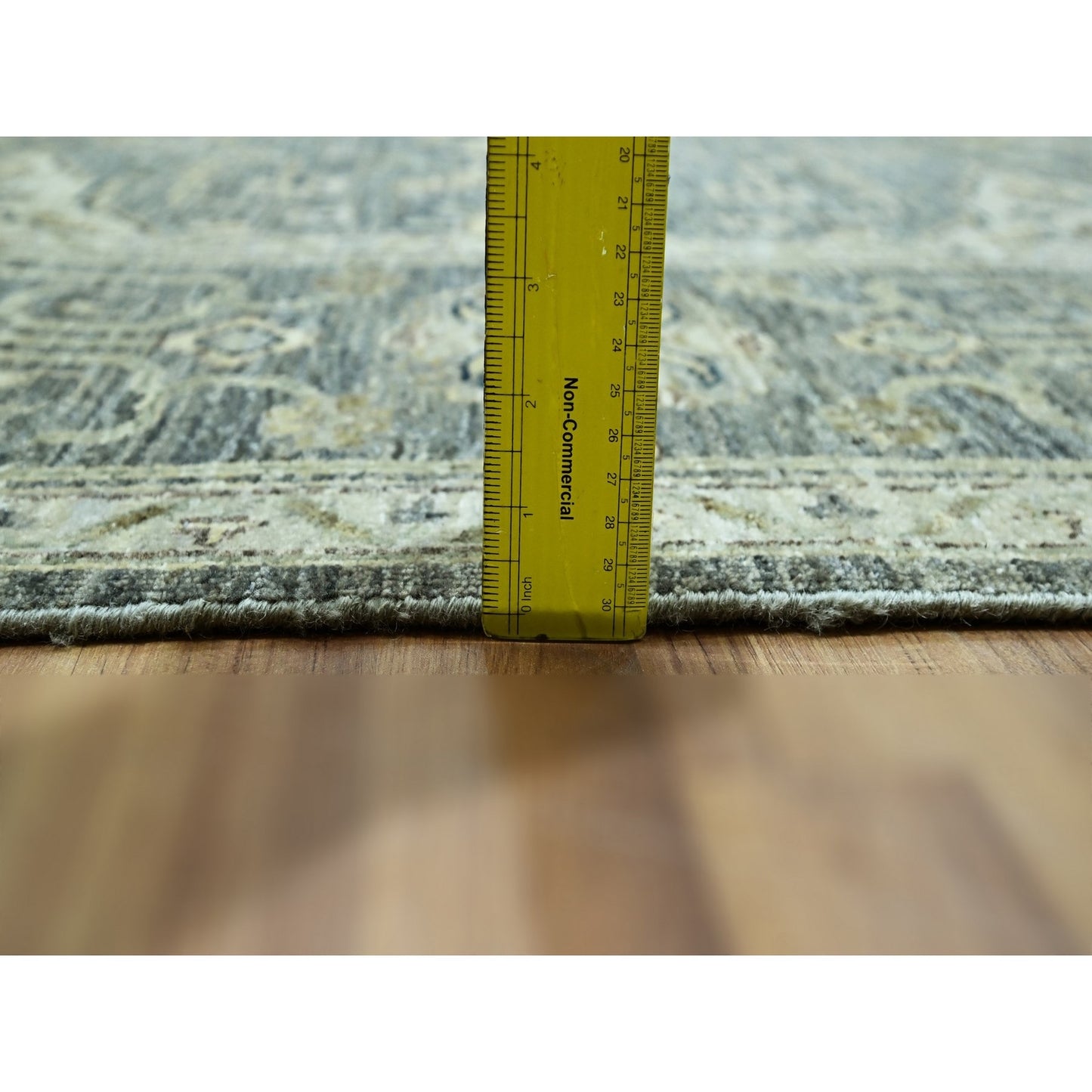 10'X14' Anchor Gray Agra With Oushak Design Pure Wool Hand Knotted Rug