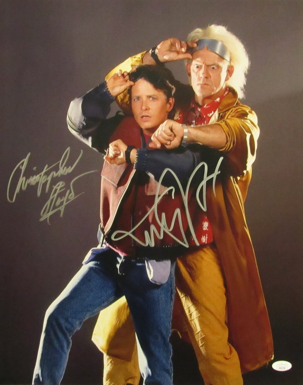 Michael J Fox/Christopher Lloyd Sign/Auto 16X20