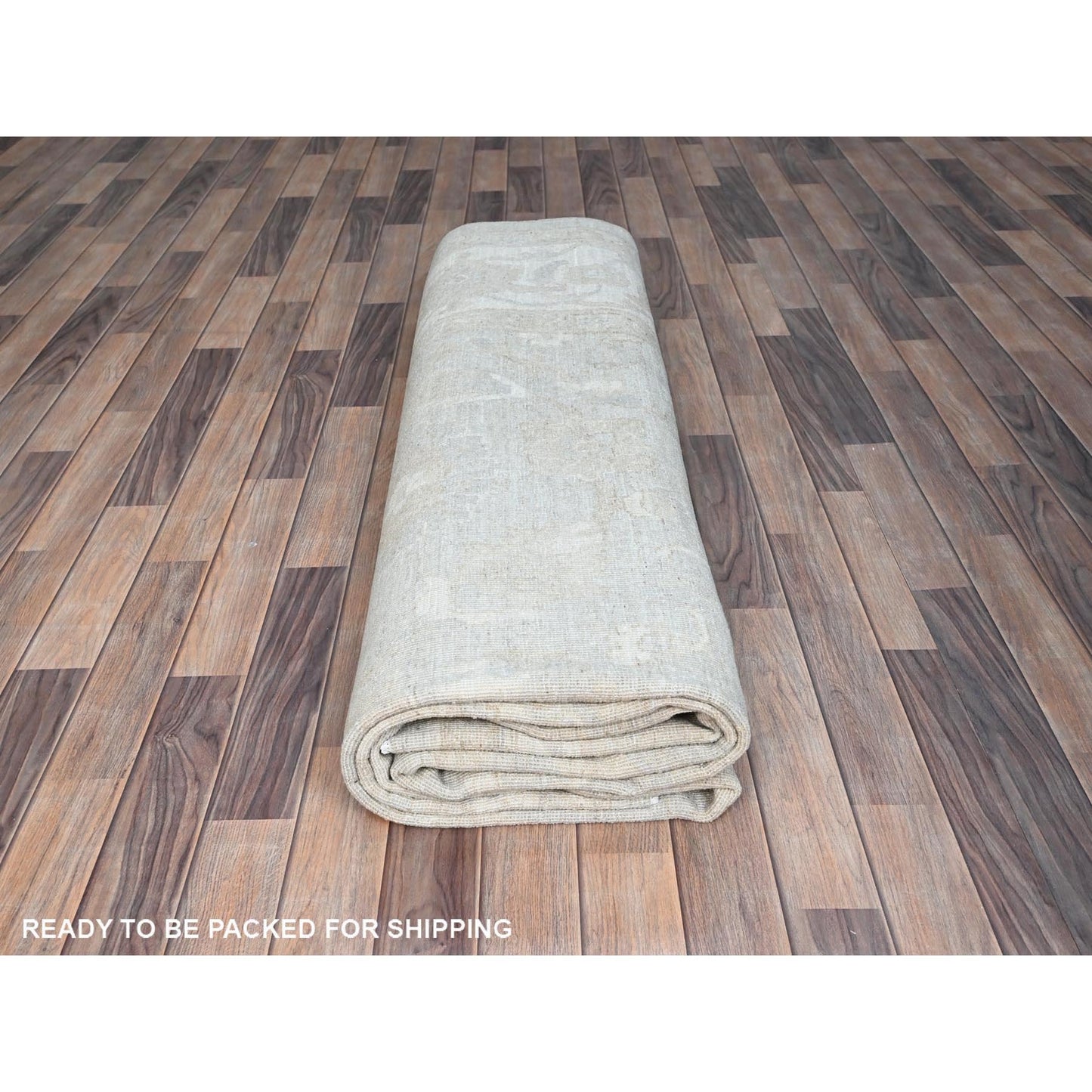 9'1"X12' Sterling Gray Hand Knotted Afghan Peshawar Wool Geometric Rug