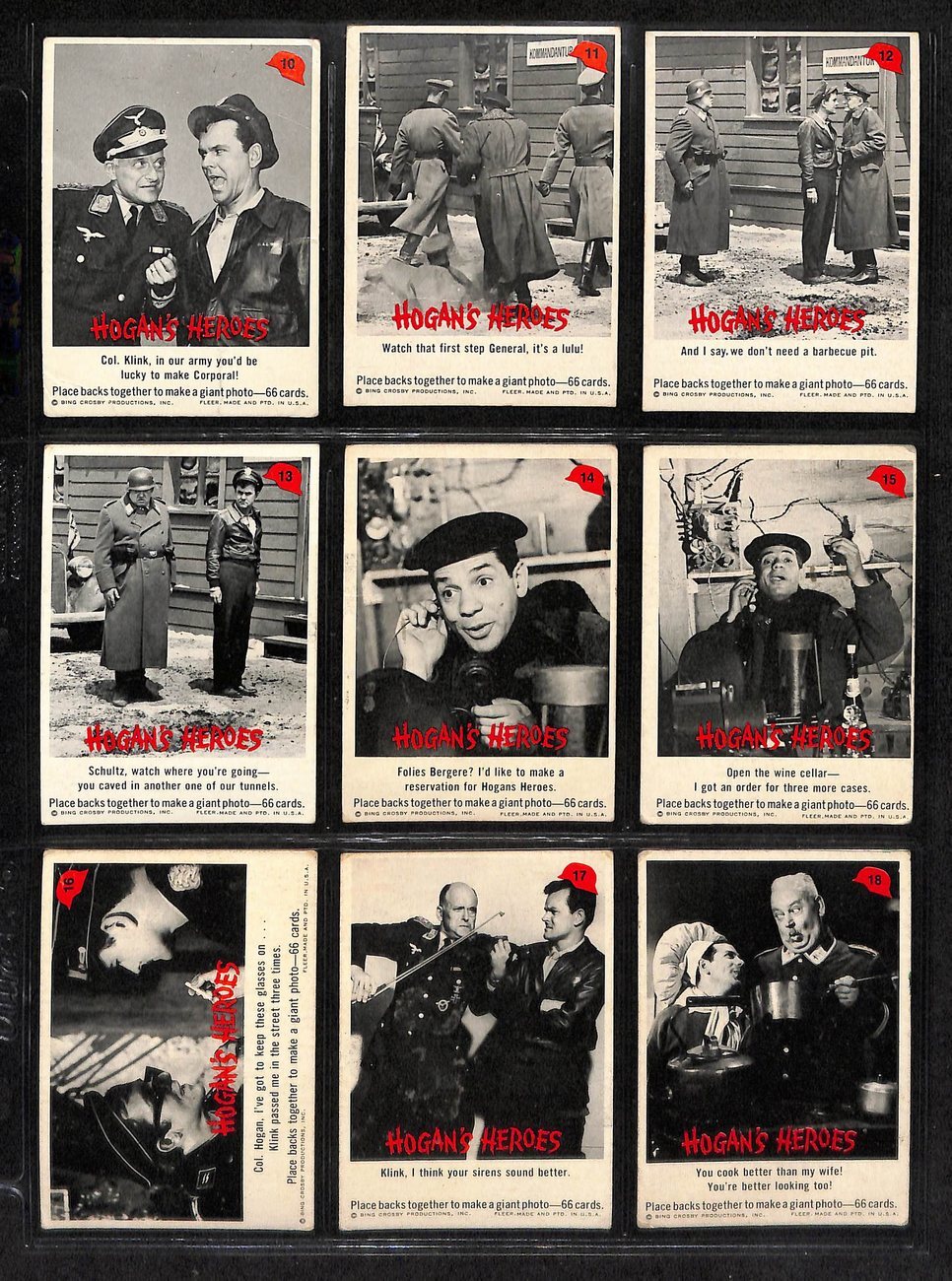 1965 Fleer Hogan'S Heroes Card Complete Set