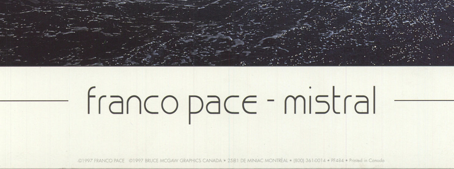Franco Pace Mistral " Offset Lithograph Photography Brown, Blue Sai