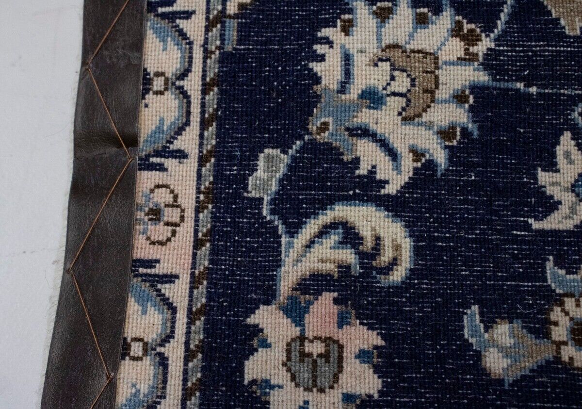 Handmade Traditional Navy Thick Pile Rug Small