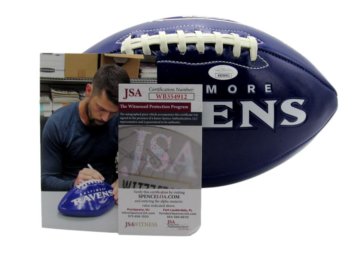 Justin Tucker Signed/Autographed Purple Ravens Logo Football Jsa 189763