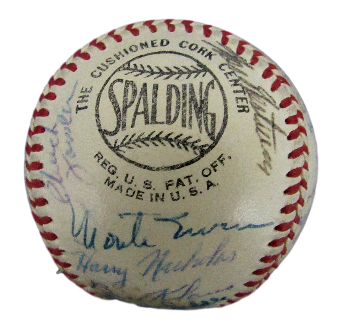 1954 World Series Champs Giants Team 32 Signed/ W. Mays Onl Baseball Jsa 149565