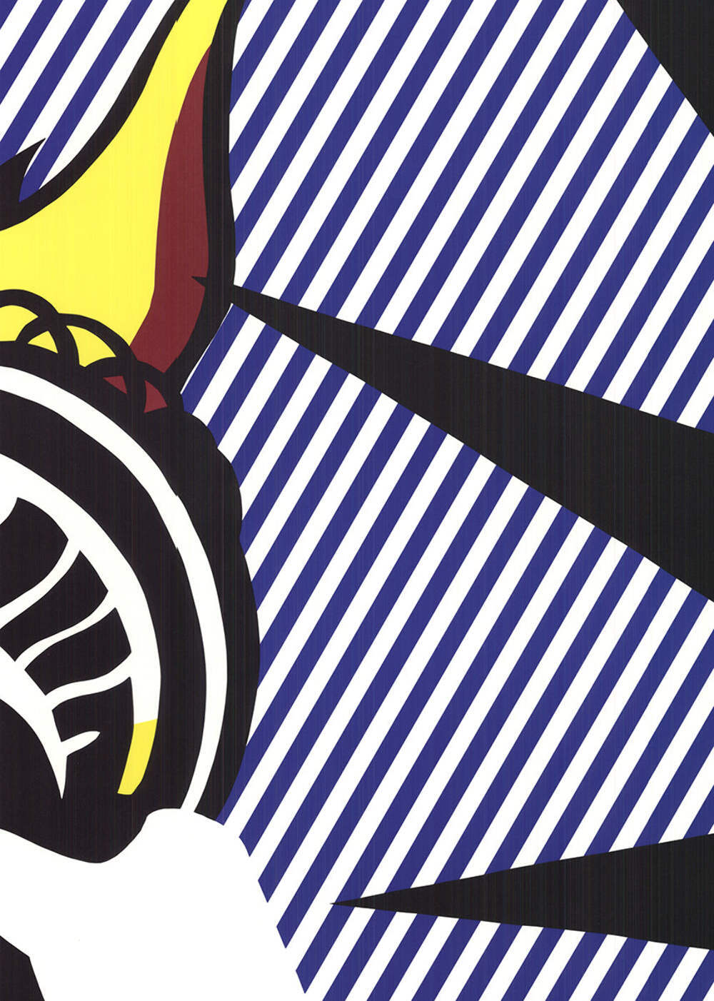 Roy Lichtenstein I Love Liberty " Poster Pop Art Yellow, Black