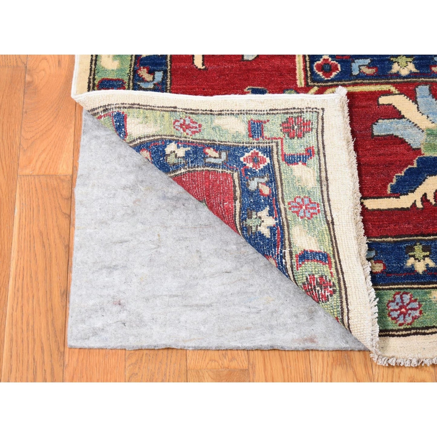 9'10"X14' Cream Color Hand Knotted Kazak Pure Wool Oriental Rug